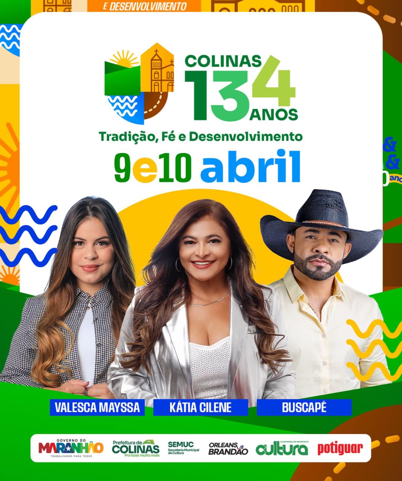 Colinas 134 anos: grandes atrações para celebrar o aniversário da cidade